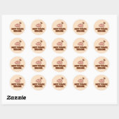 NOT TODAY, BRAIN. Motivational Round Sticker ラウンドシール (シート)