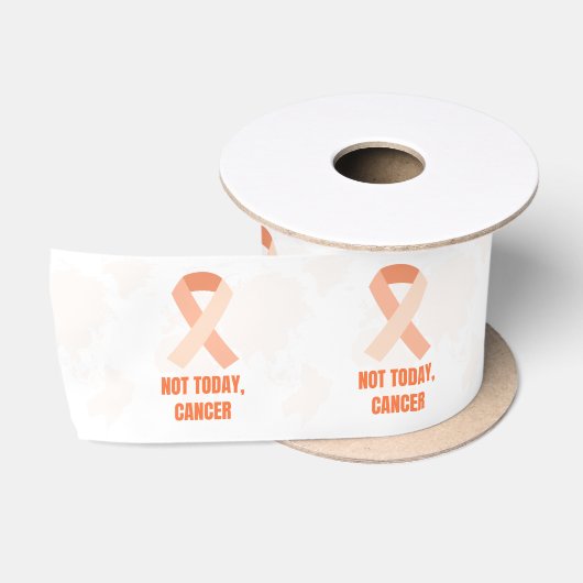 Not Today, Cancer | サバイバーお祝いのギフト サテンリボン (リール)