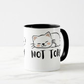Not Today Cat Cute Funny Coffee Mug マグカップ (正面右)