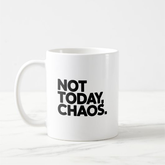 Not Today, Chaos 面白い看護師または先生のマグカップ コーヒーマグカップ (左)