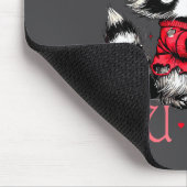 Not Today Cud Funny Raccoon Valentines Day Cute Ki マウスパッド (コーナー)