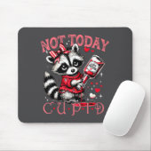 Not Today Cud Funny Raccoon Valentines Day Cute Ki マウスパッド (マウス)