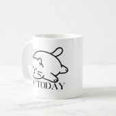 Not Today Cute Lazy Cat Mood コーヒーマグカップ (正面左)