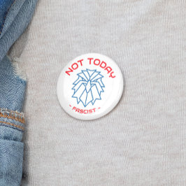 Not Today, Fasist - Eagleボはっきりしたタン 缶バッジ