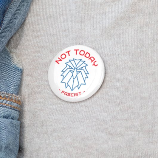 Not Today, Fasist - Eagleボはっきりしたタン 缶バッジ
