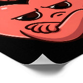 Not Today Feelings Cute Moody Heart Anti Valentine ポスター (角)