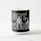 NOT TODAY – Funny Dark Humor Grim Reaper コーヒーマグカップ (中央)