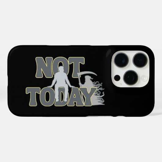 NOT TODAY – Funny Dark Humor Grim Reaper Case-Mate iPhoneケース (裏面 (横))