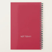 NOT TODAY! Grumpy Black Cat Planner プランナー手帳 (裏面)