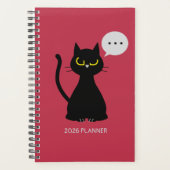 NOT TODAY! Grumpy Black Cat Planner プランナー手帳 (正面)