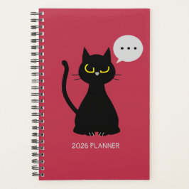 NOT TODAY! Grumpy Black Cat Planner プランナー手帳