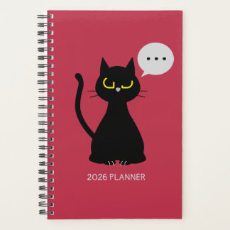 NOT TODAY! Grumpy Black Cat Planner プランナー手帳