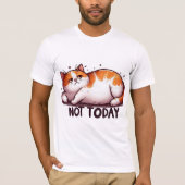 Not Today Grumpy Cat Cartoon Tシャツ (正面)