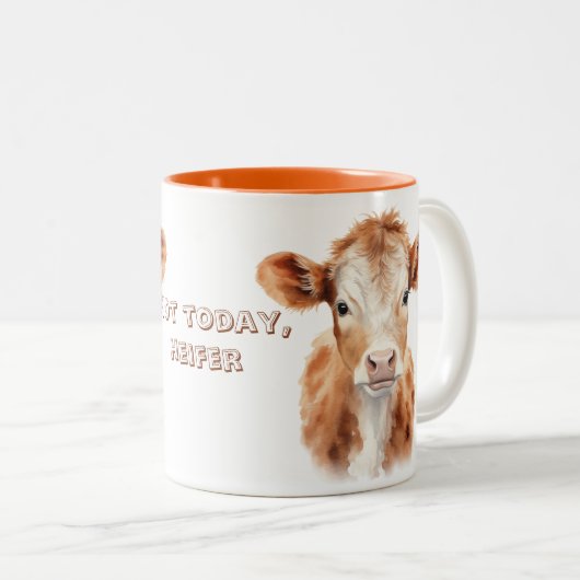 Not today heifer ツートーンマグカップ (正面右)