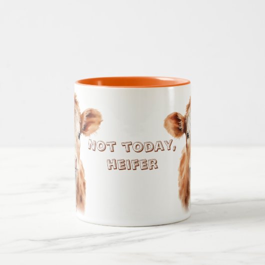 Not today heifer ツートーンマグカップ (中央)