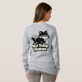 Not Today, Human – Grumpy Cat Attitude Tシャツ (裏面フル)