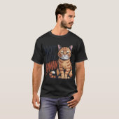 Not Today Human Grumpy Orange Tabby Cat Quote Tシャツ (正面フル)