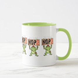 Not Today! Nope Frog Sticker マグカップ