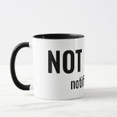 NOT TODAY - Notifications Funny Typography マグカップ (左)