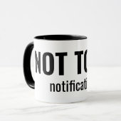 NOT TODAY - Notifications Funny Typography マグカップ (正面左)
