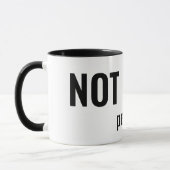 NOT TODAY - People Funny Typography マグカップ (左)