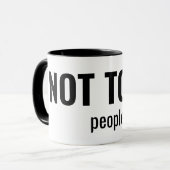 NOT TODAY - People Funny Typography マグカップ (正面左)