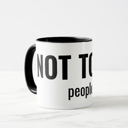 NOT TODAY - People Funny Typography マグカップ (正面左)