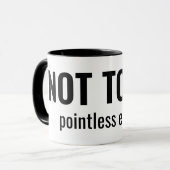NOT TODAY - Pointless Emails Funny Typography マグカップ (正面左)