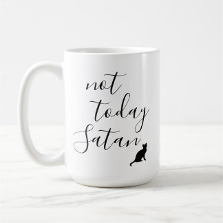 Not Today Satan - Cat コーヒーマグカップ