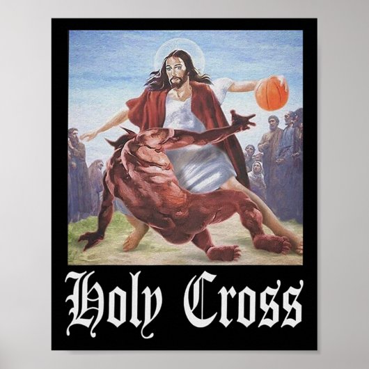 Not Today Satan Jesus Crossover Bysketbyll Holy Cr ポスター (正面)