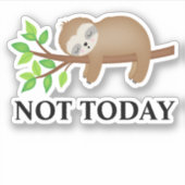 Not Today Sloth絶縁タンブラーデカールノートパソコン シール (正面)