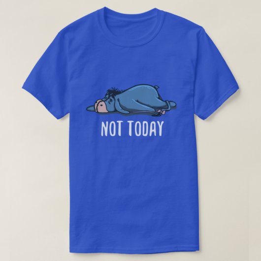 Not Today Tired Donkey Cartoon Design Tシャツ (デザイン正面)