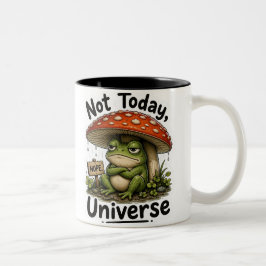 Not Today Universe カエル PNG - おもしろい 気難しいカエル ツートーンマグカップ