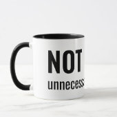 NOT TODAY - Unnecessary Meetings Funny Typography マグカップ (左)