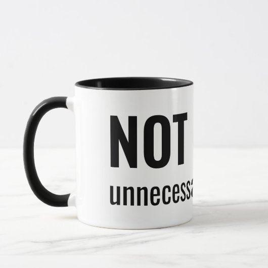 NOT TODAY - Unnecessary Meetings Funny Typography マグカップ (左)