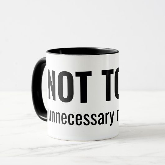 NOT TODAY - Unnecessary Meetings Funny Typography マグカップ (正面左)