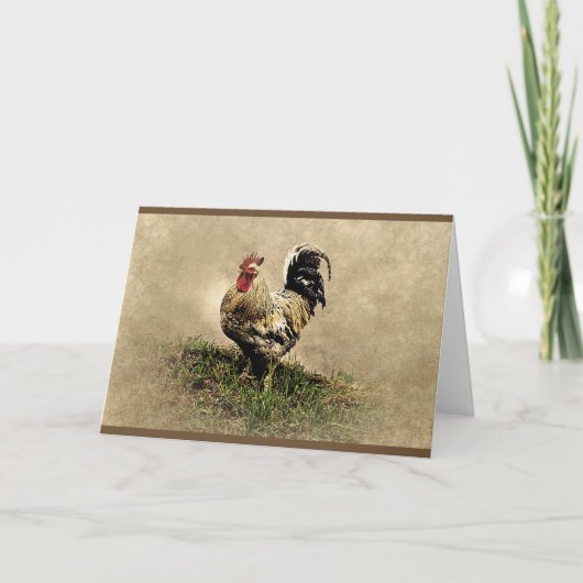 Not Tooチキンルースター誕生日カード カード (正面)