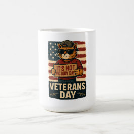 Not Victory Day はっきりした Cat - Victory Dayデザイン コーヒーマグカップ