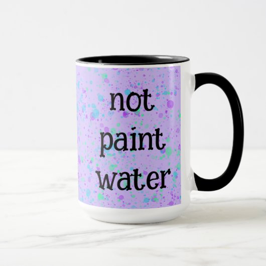 Not Water 絵を描Purpleおもしろい（ばちゃばちゃ）跳ねるマグカップ マグカップ (右)