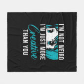 Not Weird Just More Creative Anime Lover Creative  フリースブランケット (正面(横))