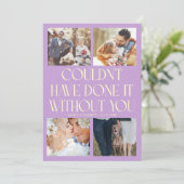 Not Without You Wedding 4-Photo Wisteria サンキューカード (スタンド正面)