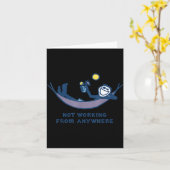 Not Working From Anywhere Funny Vacation Remote Wo カード (黄色い花)