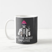 Not Worst Employee Worker Istant Jokes Office Humo コーヒーマグカップ (左)