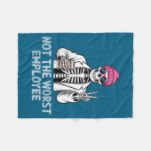 Not Worst Employee Worker Istant Jokes Office Humo フリースブランケット (正面(横))