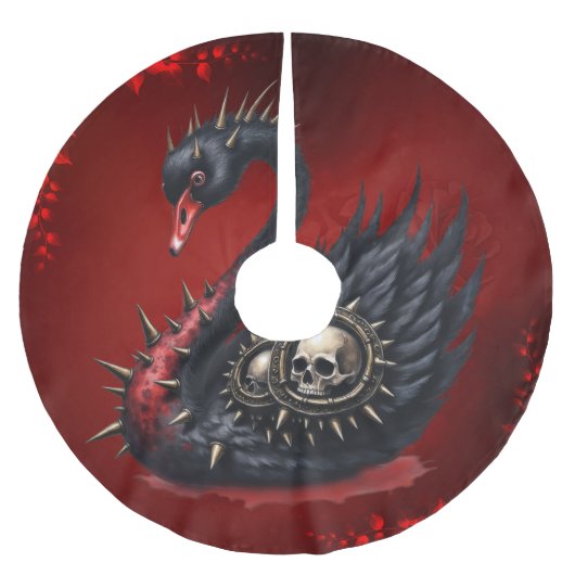 Not Your Average Swan – Spikes, Skulls & Sass. ブラッシュドポリエステルツリースカート (正面)