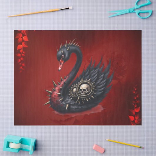 Not Your Average Swan – Spikes, Skulls & Sass.  薄葉紙 (クラフト)