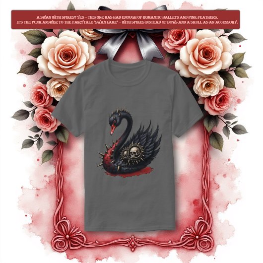 Not Your Average Swan – Spikes, Skulls & Sass. Tシャツ
