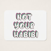 Not Your Habibi – ラブおもしろい引用文 (裏面)