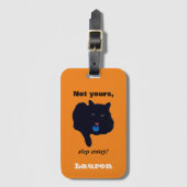 Not Yoursステップ遠くにアクリルオレンジのラゲージタグ ラゲッジタグ (正面縦)