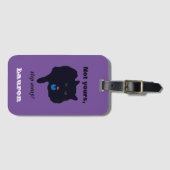 Not Yoursステップ遠くにアクリル紫ラゲージタグ ラゲッジタグ (正面横)